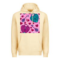 Pina Colada valentines day lock and key seamless pattern Premium Hoodie - BundleAndBundleShop