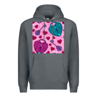 Rock valentines day lock and key seamless pattern Premium Hoodie - BundleAndBundleShop
