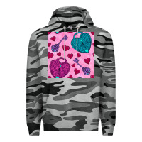 Slate Camo valentines day lock and key seamless pattern Premium Hoodie - BundleAndBundleShop
