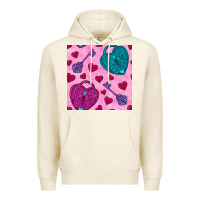 Tofu valentines day lock and key seamless pattern Premium Hoodie - BundleAndBundleShop