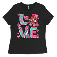 Black love with gnome Ladies Tee - LillyAllenDesigns