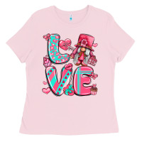 Bubblegum Pink love with gnome Ladies Tee - LillyAllenDesigns