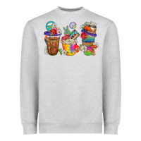Heather Grey hippie coffee cups bbs Heavyweight Sweatshirt - BundleAndBundleShop