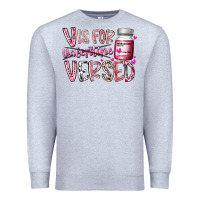 Heather Grey v is for valentine versed Premium Sweatshirt - RacoonDesign