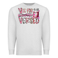 Oatmeal Heather v is for valentine versed Premium Sweatshirt - RacoonDesign