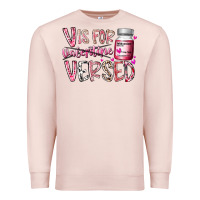 Pale Pink v is for valentine versed Premium Sweatshirt - RacoonDesign