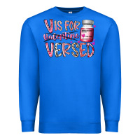 True Royal v is for valentine versed Premium Sweatshirt - RacoonDesign