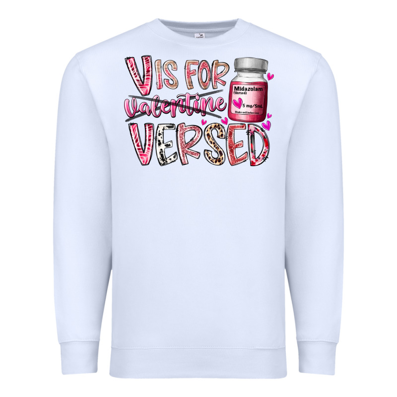 V Is For Valentine Versed Premium Sweatshirt by RacoonDesign | Teevron
