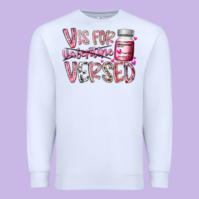 V Is For Valentine Versed Premium Sweatshirt Designed By Racoondesign