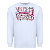 White v is for valentine versed Premium Sweatshirt - RacoonDesign