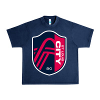 Navy st. louis city sc Urban Heavy Tee - lanVoArt