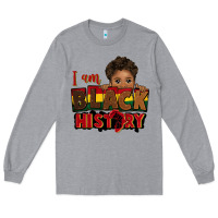 Heather Grey i am black history black boy peekaboo juneteenth Long Sleeve Tee - CowGirlArtShop
