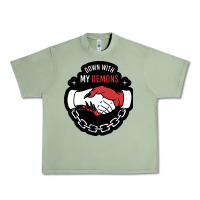 Oil Green awesome down with my demons  for gift adult and kids men women  2021 Urban Heavy Tee - lanVoArt