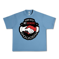 Pebble Blue awesome down with my demons  for gift adult and kids men women  2021 Urban Heavy Tee - lanVoArt
