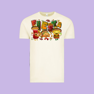Fiesta With Taco, Nacho, Souce Vintage Tee Designed By Nancycooperartshop