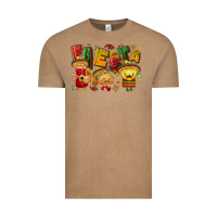 Vintage Coffee Fiesta with taco, nacho, souce Vintage Tee - NancyCooperArtShop