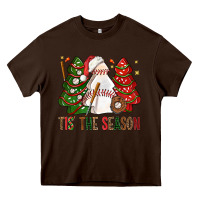 Chocolate Brown tis' the season baseball christmas cakes bbs Heavy Core Tee - BundleAndBundleShop