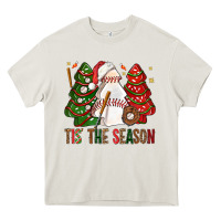 Cream tis' the season baseball christmas cakes bbs Heavy Core Tee - BundleAndBundleShop