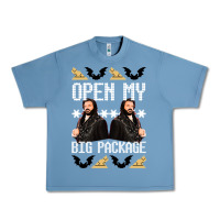 Pebble Blue what we do in the shadows christmas sweater design—open my big packa Urban Heavy Tee - lanVoArt