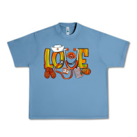 Pebble Blue Thanksgiving love Nurse Urban Heavy Tee - NancyCooperArtShop