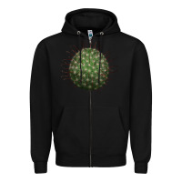 Black Arizona Fishhook Cactus Zipper Hoodie - LillyAllenDesigns