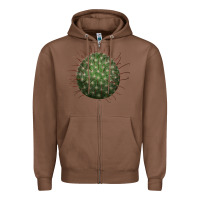 Chestnut Arizona Fishhook Cactus Zipper Hoodie - LillyAllenDesigns