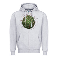 Heather Grey Arizona Fishhook Cactus Zipper Hoodie - LillyAllenDesigns