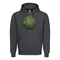 Smoke Arizona Fishhook Cactus Zipper Hoodie - LillyAllenDesigns