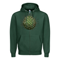 Sports Green Arizona Fishhook Cactus Zipper Hoodie - LillyAllenDesigns