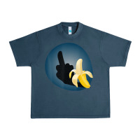 Midnight Navy Dirty Joke Halloween Costume Joke Middle Finger Banana Urban Heavy Tee - lanVoArt
