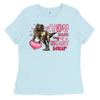 Baby Blue you make my heart saur Ladies Tee - LillyAllenDesigns