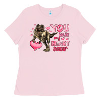 Bubblegum Pink you make my heart saur Ladies Tee - LillyAllenDesigns
