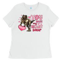 White you make my heart saur Ladies Tee - LillyAllenDesigns
