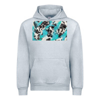 Heather Grey cowhide glitter  cup Urban Hoodie - BarkalooDesign