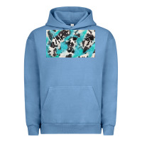 Pigment Pebble Blue cowhide glitter  cup Urban Hoodie - BarkalooDesign