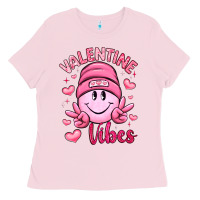 Bubblegum Pink valentine vibes Ladies Tee - LillyAllenDesigns