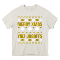 Cream Merry Christmas Yinz Jagoffs Pittsburgh Pennsylvania Xmas Gifts 1 Heavy Core Tee - lanVoArt