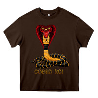 Chocolate Brown cobra cai Heavy Core Tee - lanVoArt