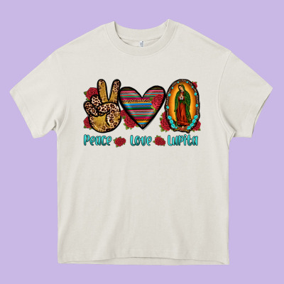 Peace Love Lupita Heavy Core Tee Designed By Jahusdesignshop