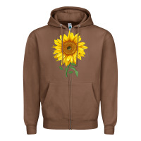 Chestnut Bambino Sunflower Zipper Hoodie - LillyAllenDesigns