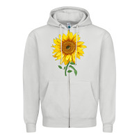 Dove Grey Bambino Sunflower Zipper Hoodie - LillyAllenDesigns