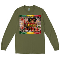 Army Green i am black history Long Sleeve Tee - CowGirlArtShop