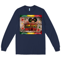 Navy i am black history Long Sleeve Tee - CowGirlArtShop