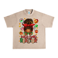 French Oak santas favorite realtor messy bun Urban Heavy Tee - texasbilliewilder