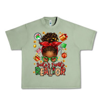 Oil Green santas favorite realtor messy bun Urban Heavy Tee - texasbilliewilder