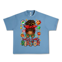 Pebble Blue santas favorite realtor messy bun Urban Heavy Tee - texasbilliewilder