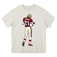 Cream deion sanders 32 Heavy Core Tee - lanVoArt