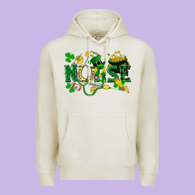 Nurse St Patrick Premium Hoodie Designed By Fadigitalartstudio