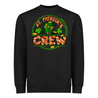 Black St. Patrick's Day crew Heavyweight Sweatshirt - FaDigitalArtStudio