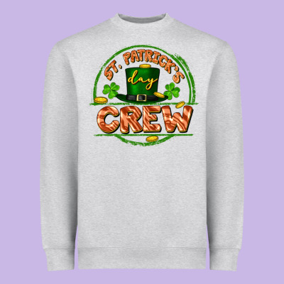 St. Patrick's Day Crew Heavyweight Sweatshirt Designed By Fadigitalartstudio